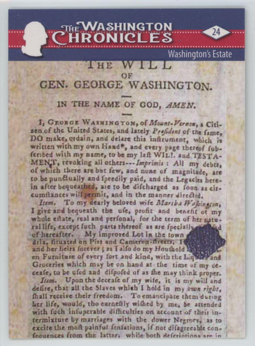 Washington's Estate 2022 The Washington Chronicles # 24 - Collectible Craze America