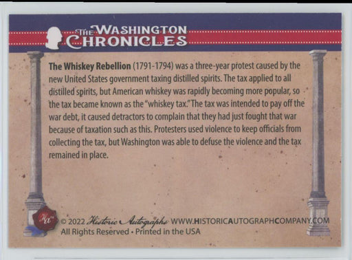 Whiskey Rebellion 2022 The Washington Chronicles # 171 - Collectible Craze America