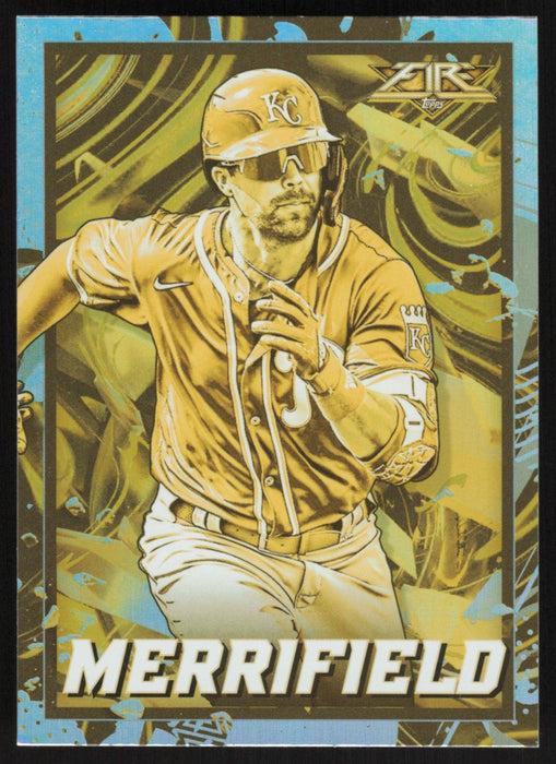 Whit Merrifield 2022 Topps Fire # 21 Gold Minted Kansas City Royals - Collectible Craze America