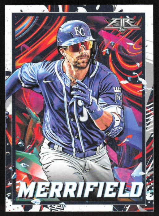 Whit Merrifield 2022 Topps Fire Baseball # 21 Kansas City Royals Base - Collectible Craze America