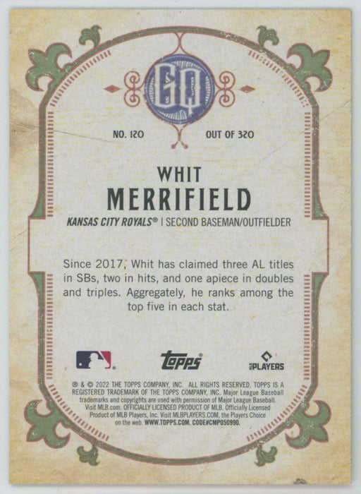 Whit Merrifield 2022 Topps Gypsy Queen # 120 Green Border Kansas City Royals - Collectible Craze America