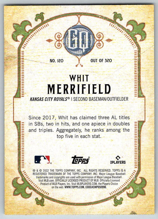 Whit Merrifield 2022 Topps Gypsy Queen # 120 Kansas City Royals - Collectible Craze America