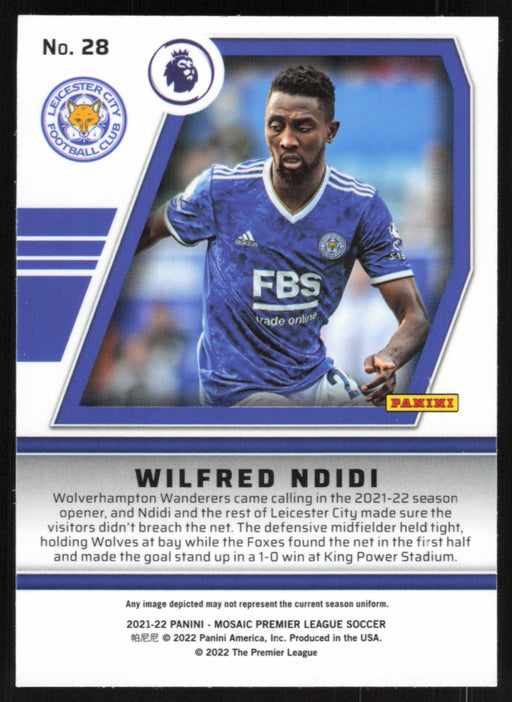 Wilfred Ndidi 2021 Panini Mosaic Premier League # 28 Will to Win Leicester City - Collectible Craze America