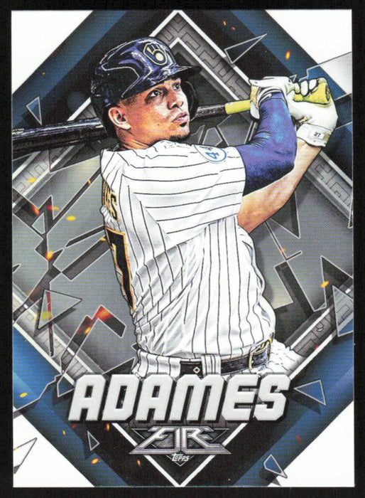 Willy Adames 2022 Topps Fire Baseball # 179 Milwaukee Brewers Base - Collectible Craze America