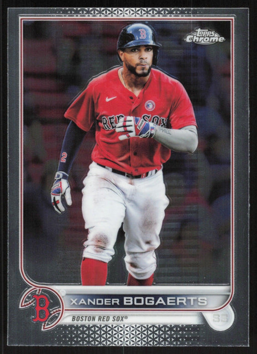 Xander Bogaerts 2022 Topps Chrome Baseball # 55 Boston Red Sox Base - Collectible Craze America