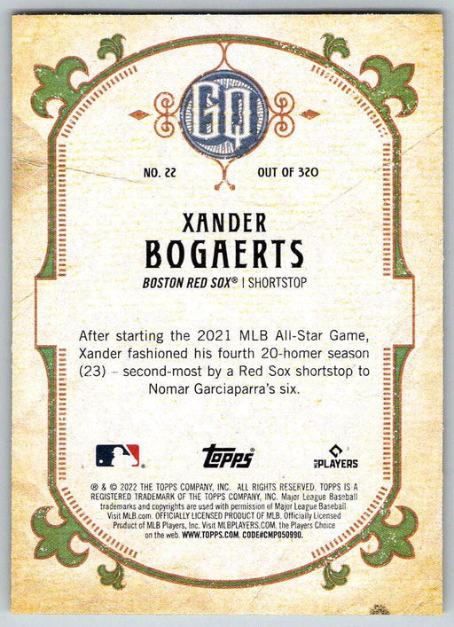 Xander Bogaerts 2022 Topps Gypsy Queen # 22 Boston Red Sox - Collectible Craze America