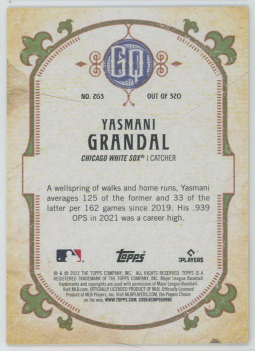 Yasmani Grandal 2022 Topps Gypsy Queen # 263 Chicago White Sox - Collectible Craze America