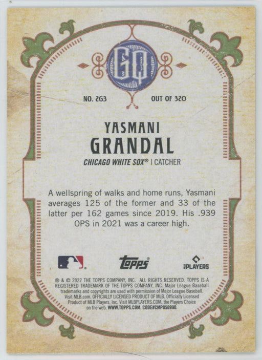 Yasmani Grandal 2022 Topps Gypsy Queen # 263 Chicago White Sox - Collectible Craze America