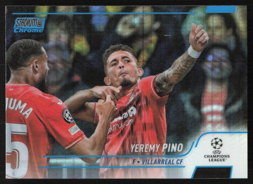 Yeremy Pino 2021 Topps Stadium Club Chrome UEFA # 51 Blue Prism Refractor Villarreal CF - Collectible Craze America