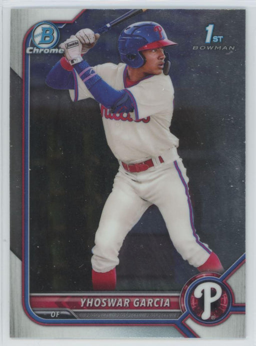 Yhoswar Garcia 2022 Bowman Chrome Prospects # BCP-90 1st Bowman Philadelphia Phillies - Collectible Craze America