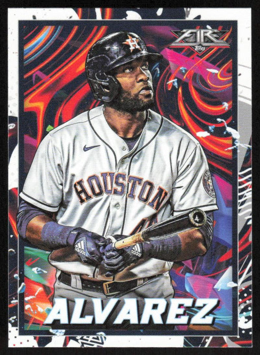 Yordan Alvarez 2022 Topps Fire Baseball # 96 Houston Astros Base - Collectible Craze America