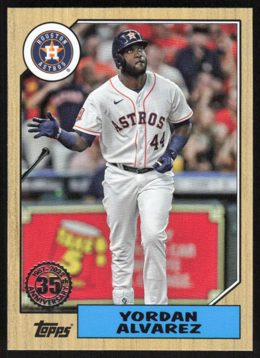 Yordan Alvarez 2022 Topps Update 1987 Topps # 87TBU-21 Houston Astros - Collectible Craze America