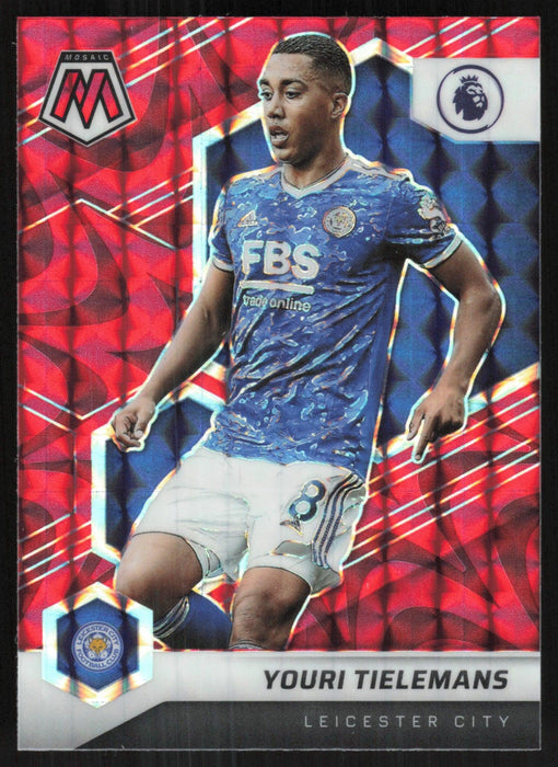 Youri Tielemans 2021 Panini Mosaic Premier League # 30 Red Prizm Leicester City - Collectible Craze America