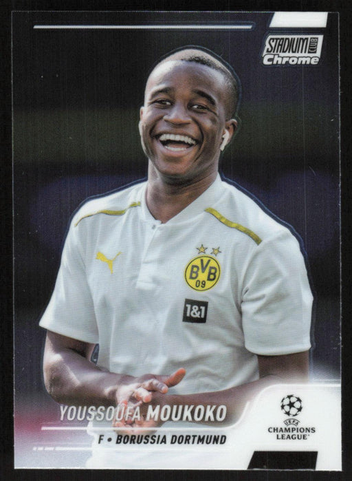 Youssoufa Moukoko 2021 Topps Stadium Club Chrome UEFA Champions League # 64 Borussia Dortmund Base - Collectible Craze America