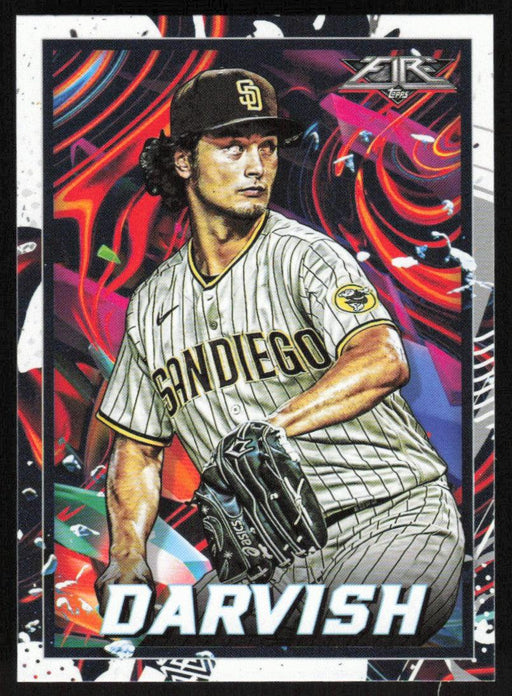 Yu Darvish 2022 Topps Fire Baseball # 135 San Diego Padres Base - Collectible Craze America