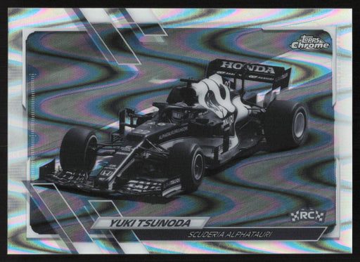 Yuki Tsunoda 2021 Topps Chrome Formula 1 # 109 RC B&W RayWave - Collectible Craze America