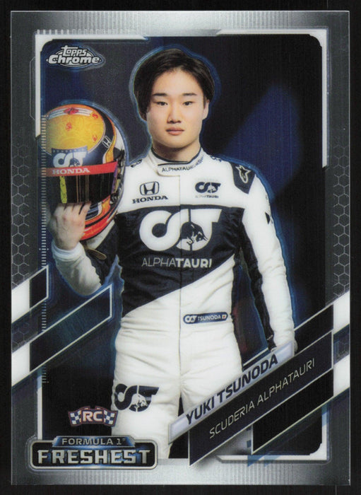 Yuki Tsunoda 2021 Topps Chrome Formula 1 # 173 RC Scuderia AlphaTauri - Collectible Craze America