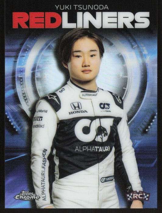 Yuki Tsunoda 2021 Topps Chrome Formula 1 Redliners # RL-9 RC Insert - Collectible Craze America