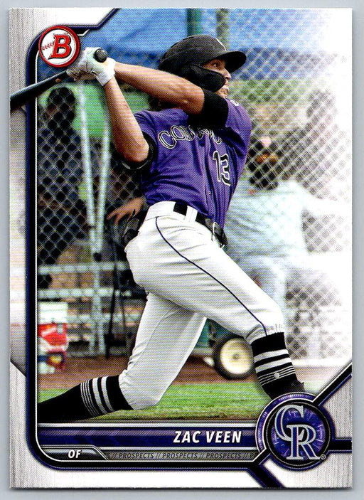 Zac Veen 2022 Bowman Prospects # BP-13 Colorado Rockies - Collectible Craze America