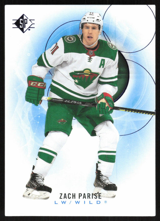 Zach Parise 2020 SP Hockey # 95 Minnesota Wild Blue Parallel - Collectible Craze America