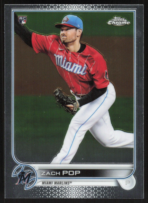 Zach Pop 2022 Topps Chrome # 41 RC Miami Marlins - Base - Collectible Craze America