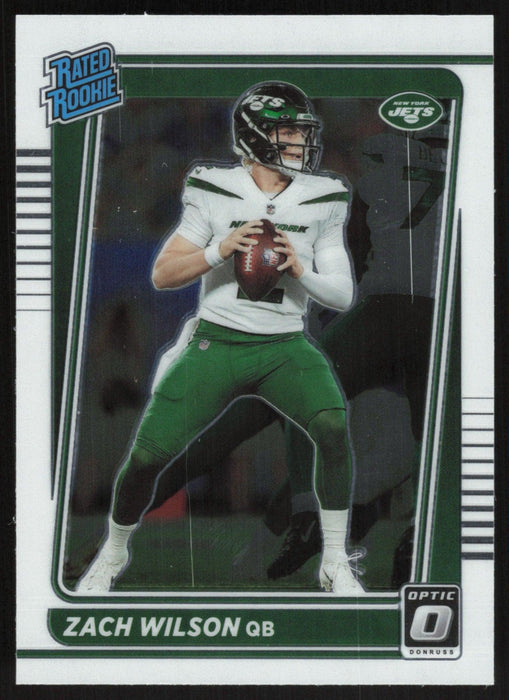 Zach Wilson 2021 Donruss Optic Rated Rooke # 202 RC New York Jets Base - Collectible Craze America