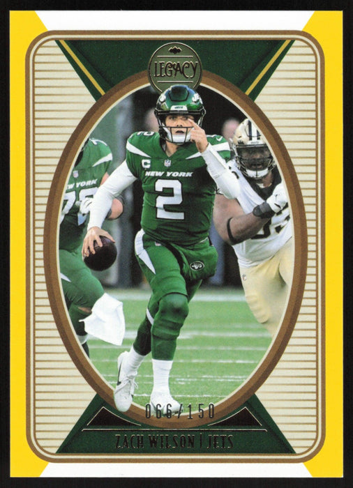 Zach Wilson 2022 Panini Legacy # 75 Yellow 66/150 New York Jets - Collectible Craze America