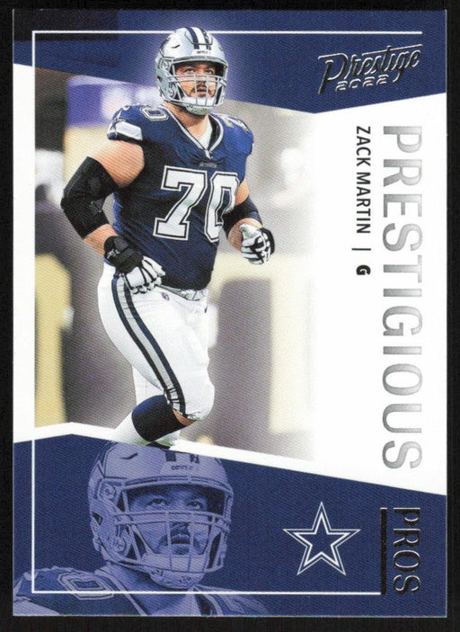 Zack Martin 2022 Panini Prestige Prestigious Pros # PP-12 Insert Dallas Cowboys - Collectible Craze America