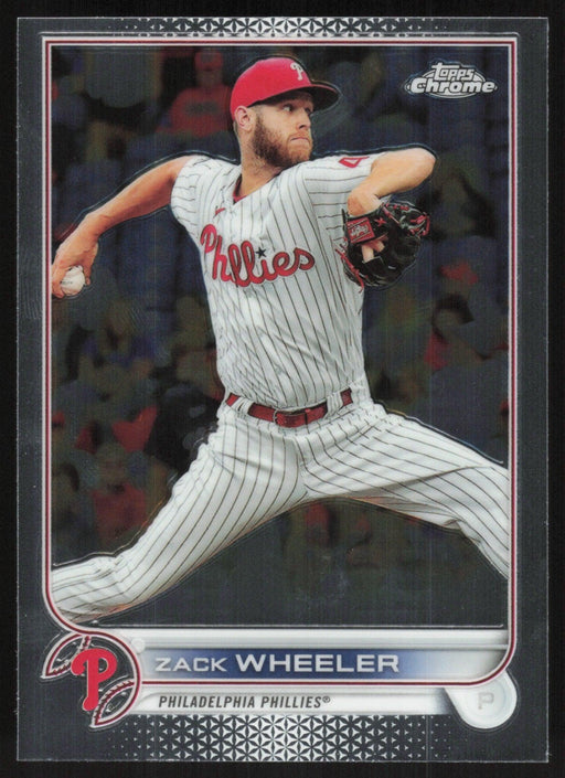 Zack Wheeler 2022 Topps Chrome Baseball # 207 Philadelphia Phillies Base - Collectible Craze America