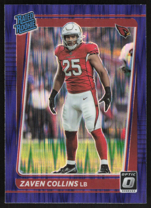 Zaven Collins 2021 Donruss Optic Rated Rookie # 265 RC Purple Shock Arizona Cardinals - Collectible Craze America