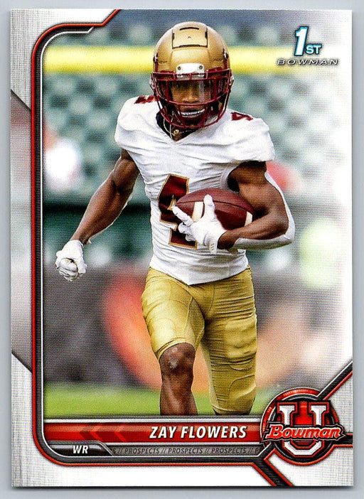 Zay Flowers 2021 Bowman University Football # 26 Boston College Eagles 1st Bowman - Collectible Craze America